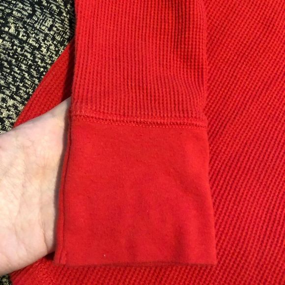 SALE 2for$15 Faded Glory Red Waffle Long Sleeve Thermal Henley​ - Picture 5 of 7